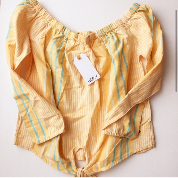 New Roxy Crossing Stripes Top - Picture 3 of 4